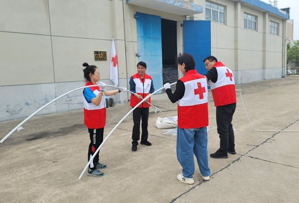 淮南市红十字救援队开展救援装备训练10