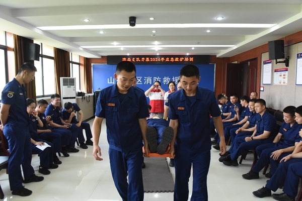 淮南市红十字会连续16年为消防培训应急救护12