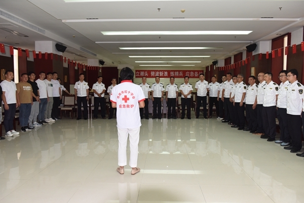 淮南市红十字会为海事水上应急突击队进行救护培训2
