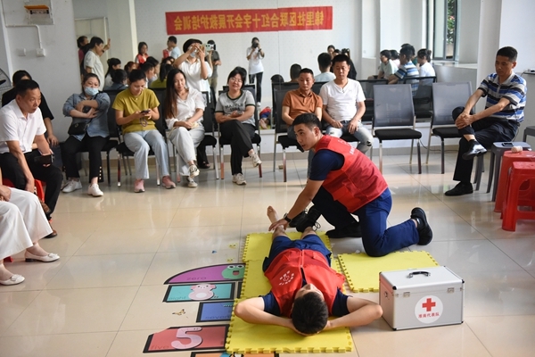 淮南市红十字会应急救护员培训再进社区10