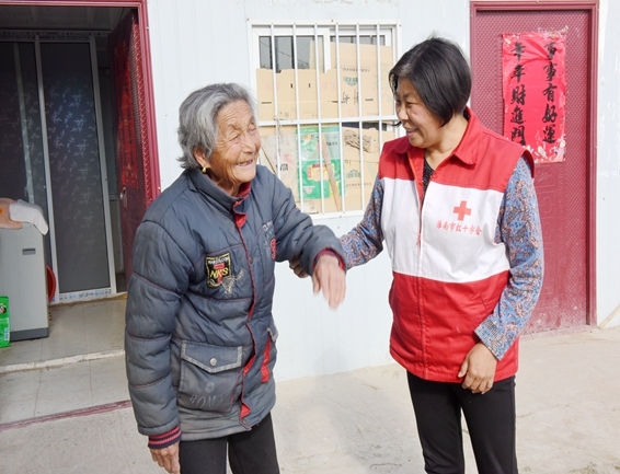 淮南市红十字会不减包保力度深入帮扶村调研走访3