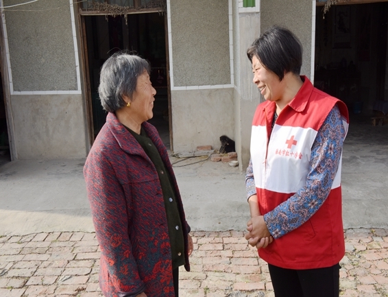 淮南市红十字会不减包保力度深入帮扶村调研走访4